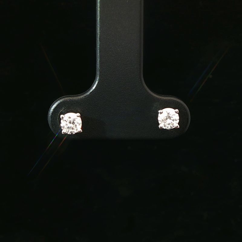 14K White Gold 0.33 Ct Lab Diamond Stud Earrings