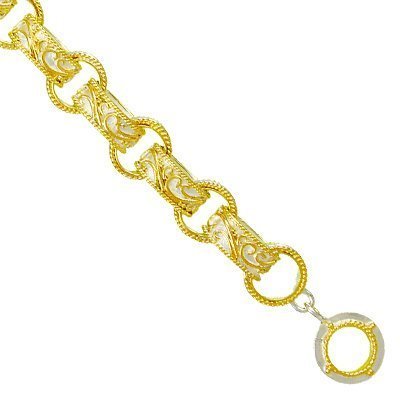 Michou Scroll Link Bracelet - Timeless Scrolls Michou Scroll Link Bracelet - Timeless Scrolls