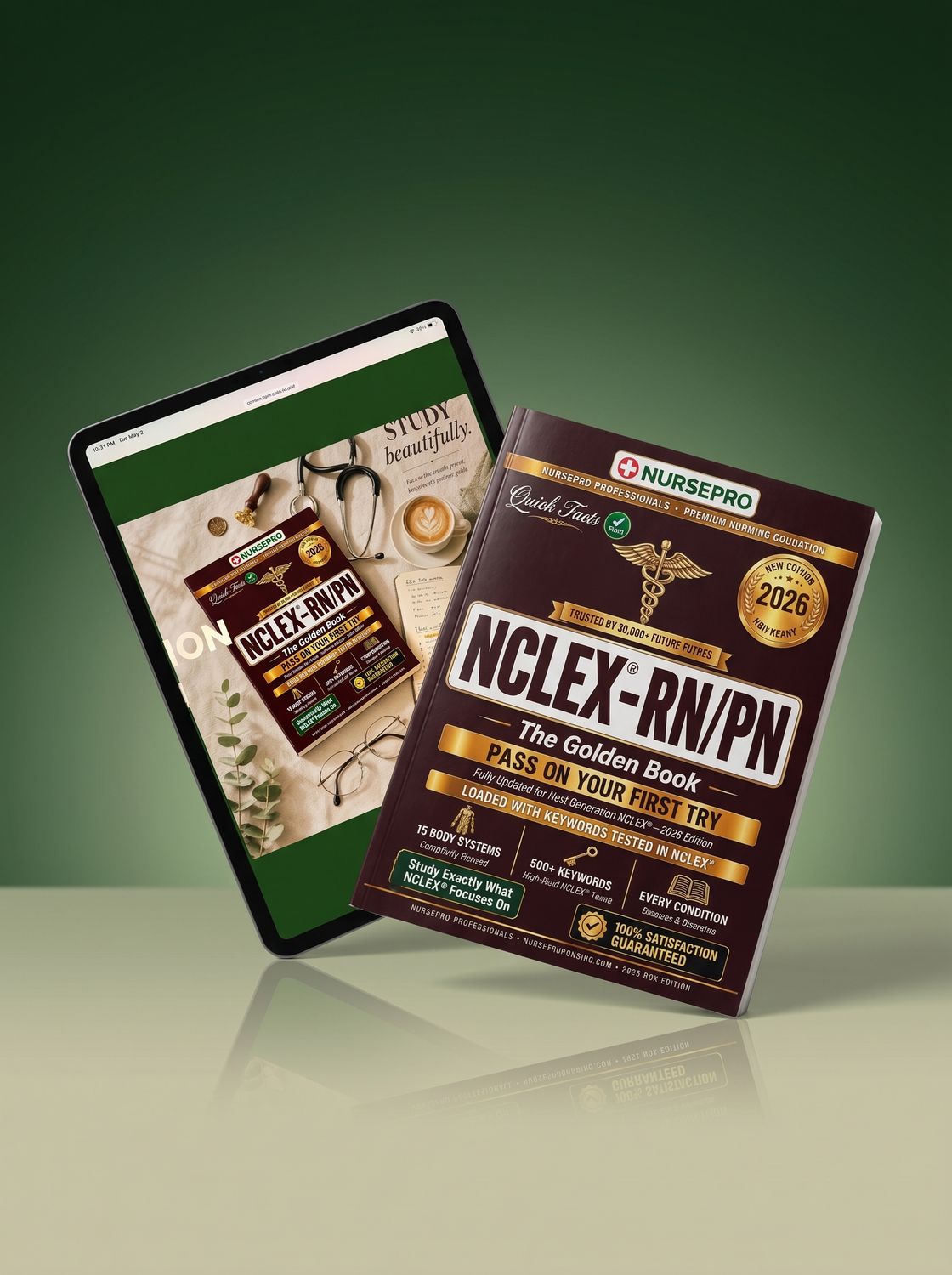NCLEX-RN &amp; NCLEX-PN Quick Facts Review Book | The Golden Book (2026 NGN Edition)