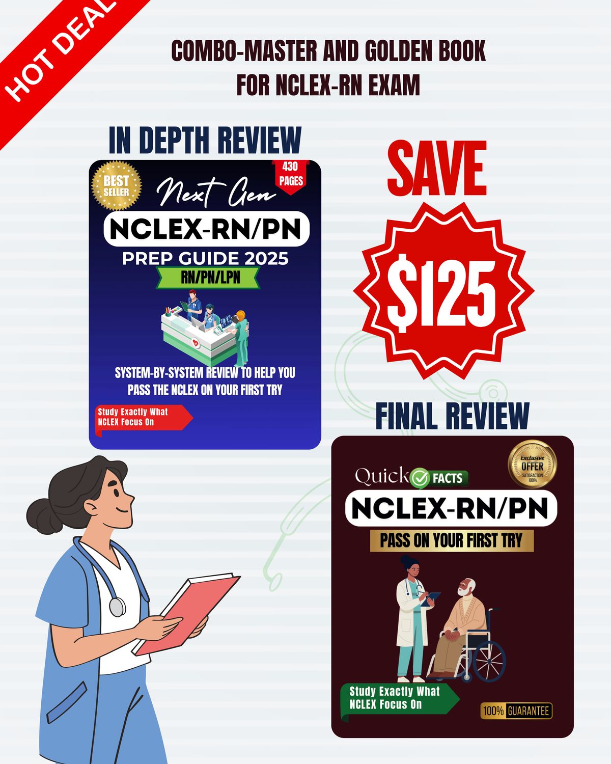 Combo of NCLEX Master and Golden Book