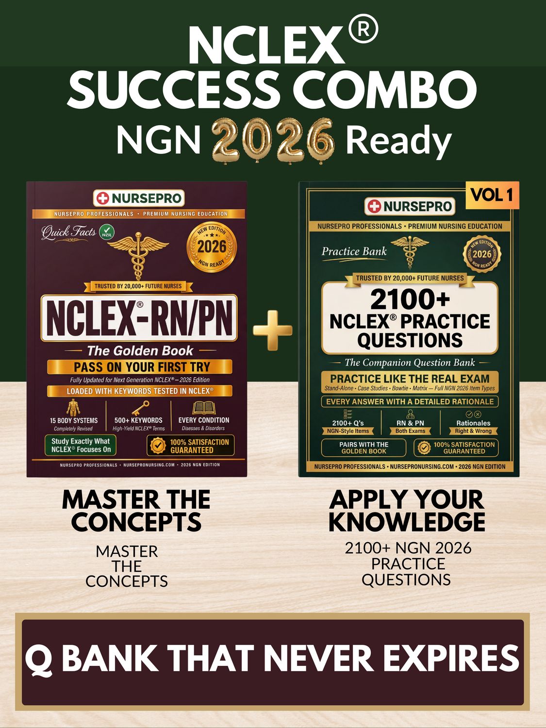 NCLEX Complete Success System | Golden Book + 2100+ Practice Questions (2026 NGN Edition)