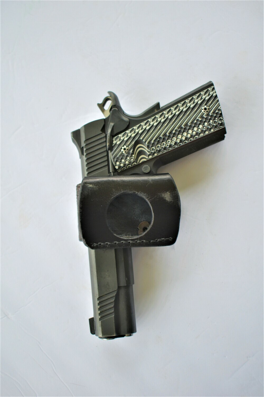 1911 - Yaqui - leather gun holster - belt slide