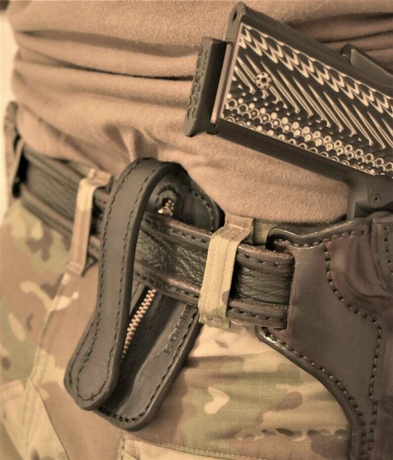 Men&#39;s Coin Bag - Self Defense - Slap Jack - Coin Purse - Coin Bag - Coin Wallet - Leather Coin Bag - belt slide - slapper - self defense