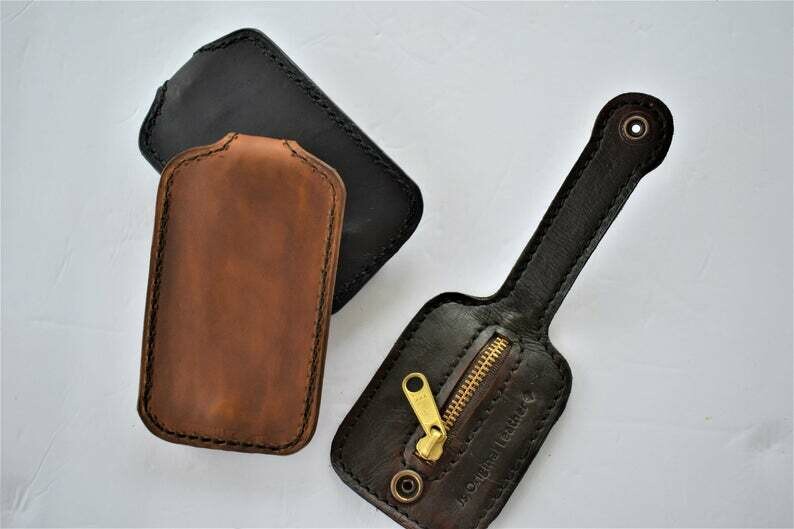 Men&#39;s Coin Bag - Self Defense - Slap Jack - Coin Purse - Coin Bag - Coin Wallet - Leather Coin Bag - belt slide - slapper - self defense