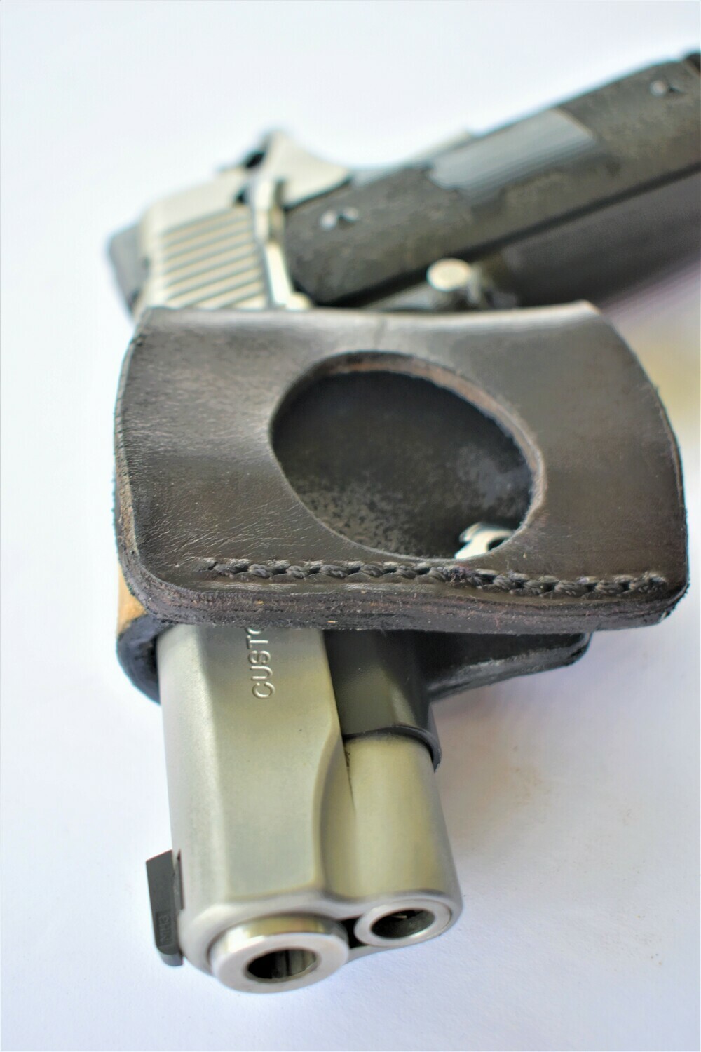 1911 - Yaqui - leather gun holster - belt slide
