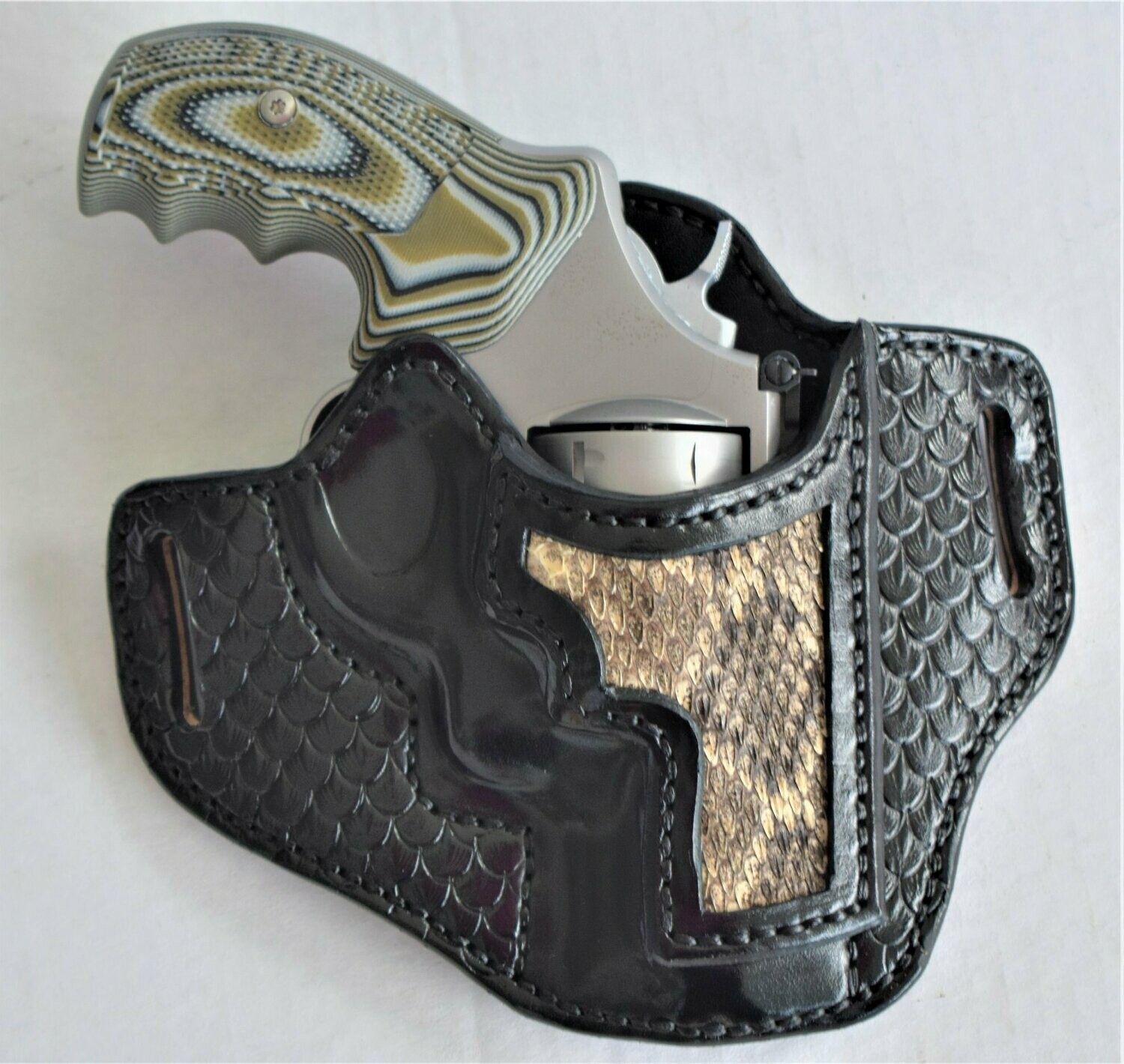 Revolver Leather Gun Holster / Monogram Optional