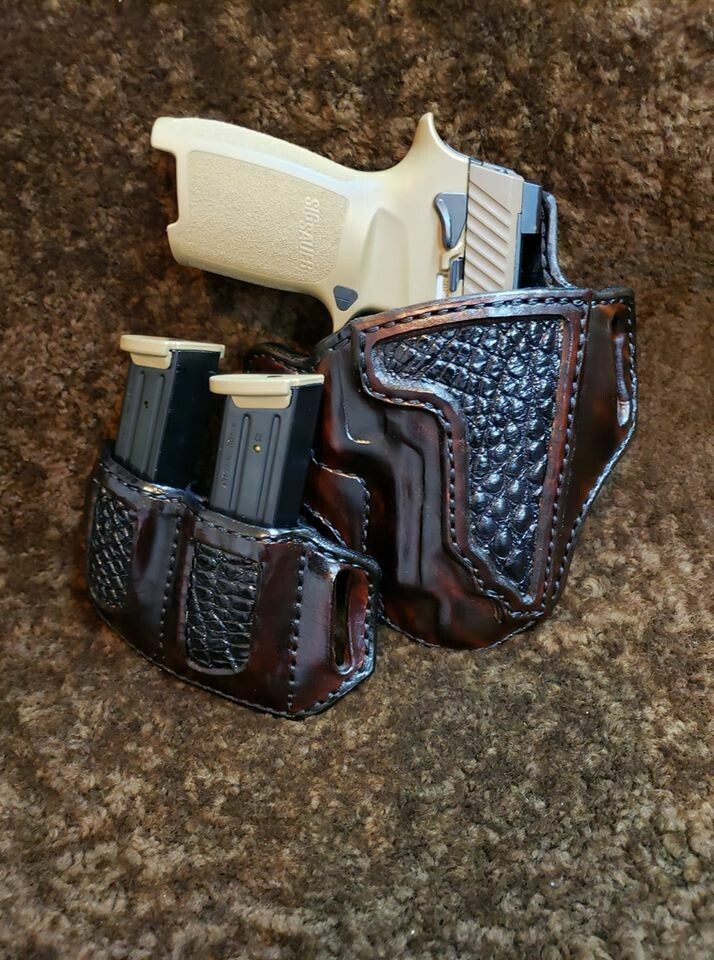 1911 Leather Gun Holster Outside the Waistband