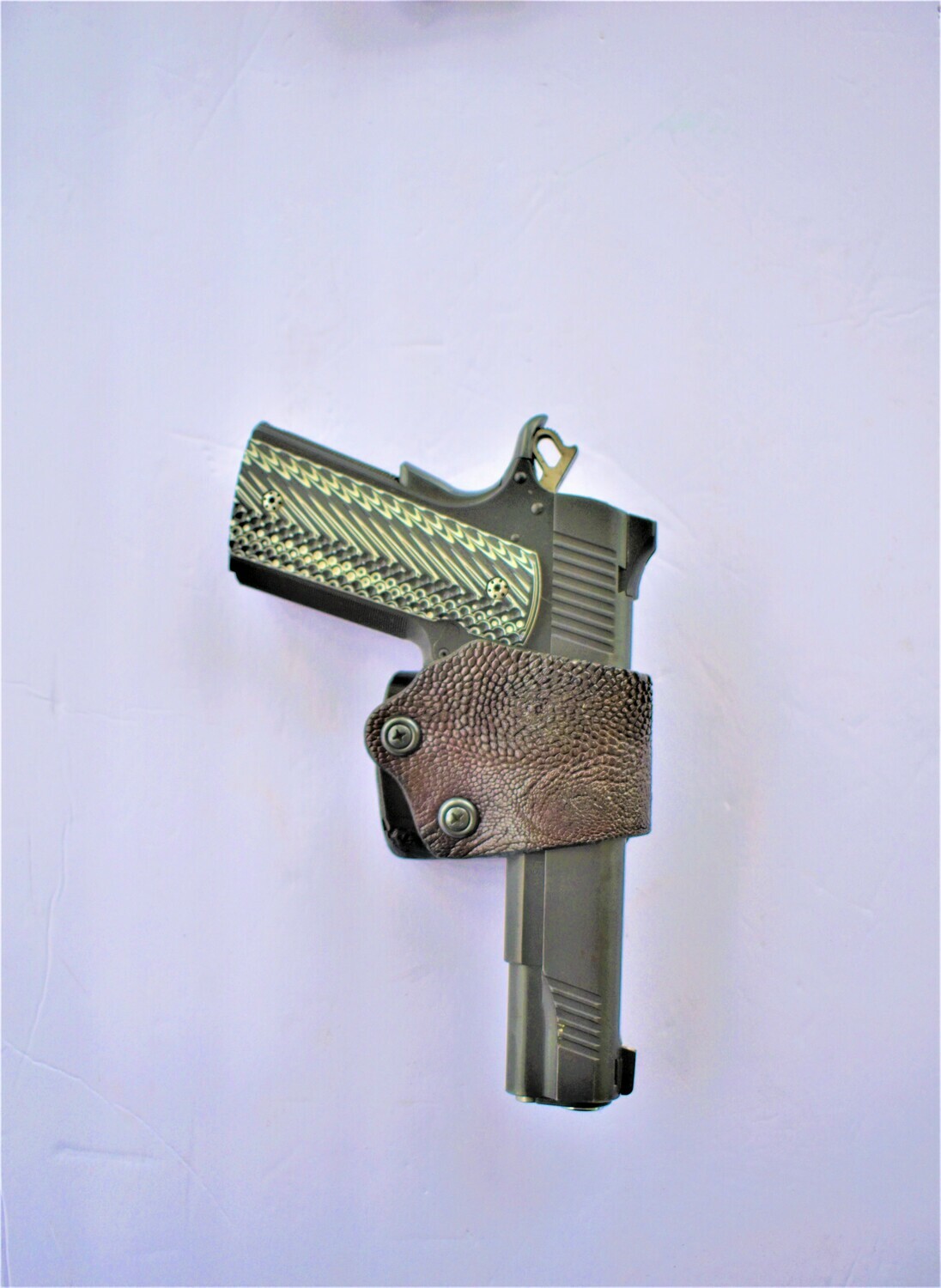 1911 - Yaqui - leather gun holster - belt slide