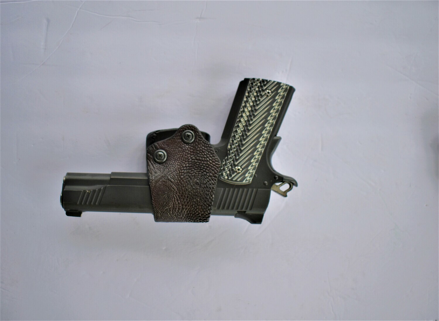 1911 - Yaqui - leather gun holster - belt slide