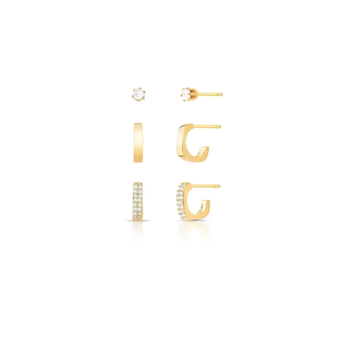 Crystal Trio Hoops