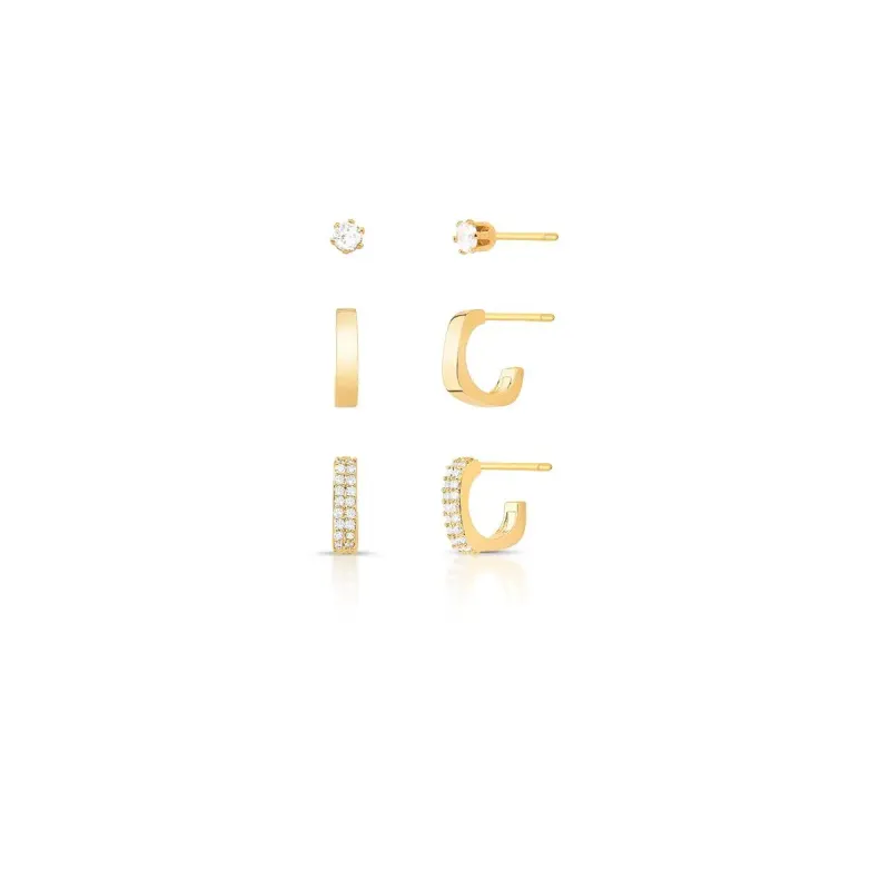 Crystal Trio Hoops