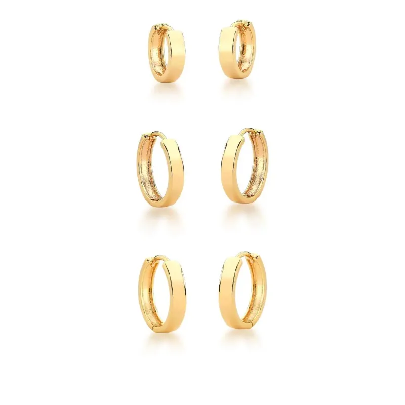 Golden Essentials Hoop Set
