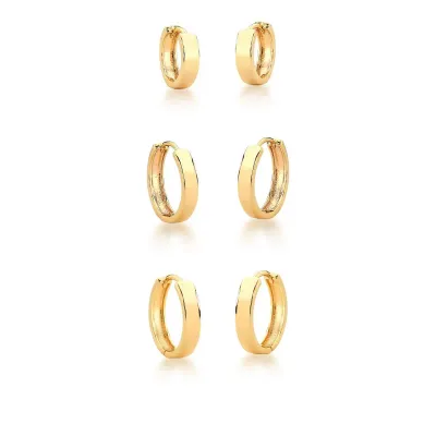 Golden Essentials Hoop Set