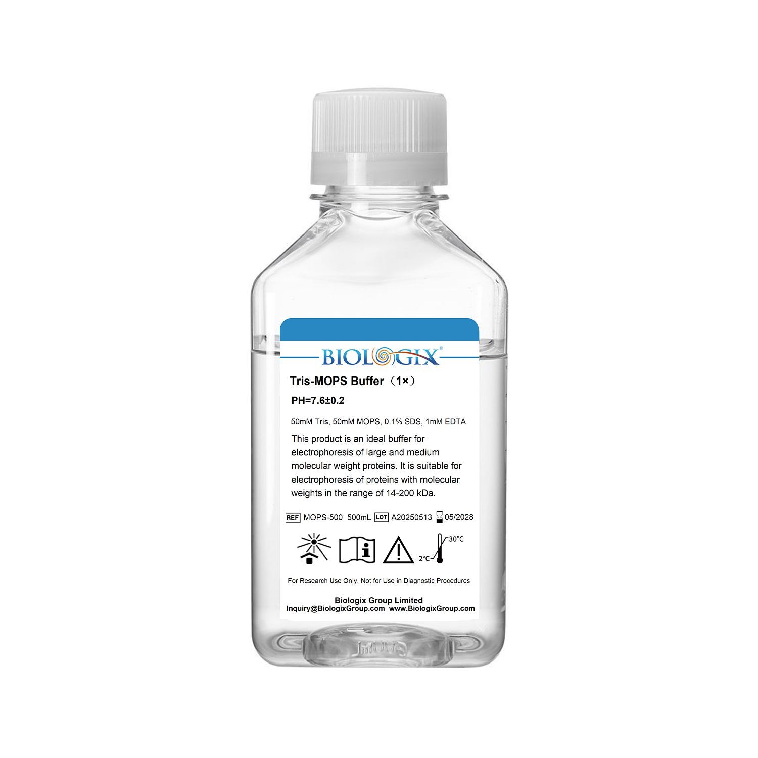 Biologix® TRIS-MOPS Buffer ( 1X ), pH7.4, 500mL/Bottle