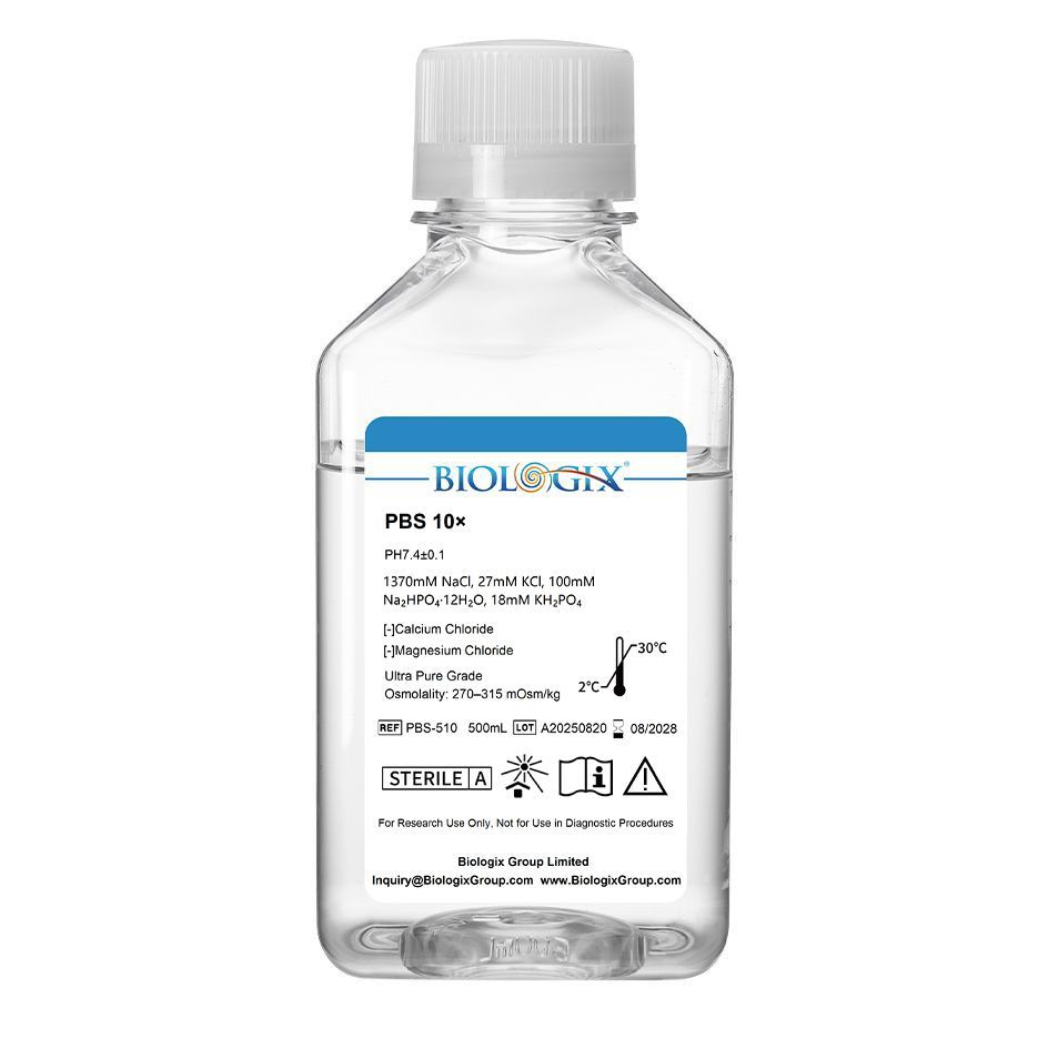 Biologix® PBS Buffer ( 10X ), pH7.4, Sterile, 500mL/ Bottle