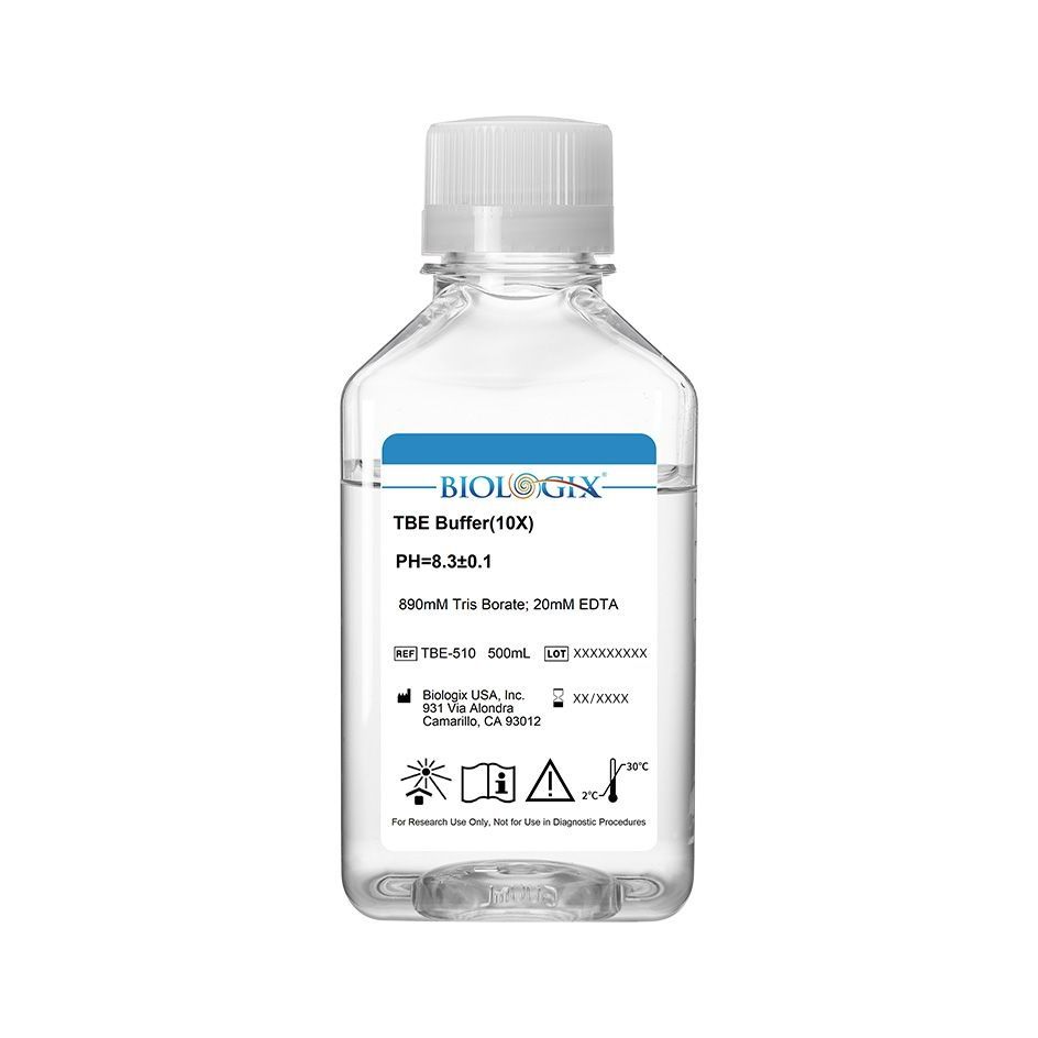 Biologix® TBE buffer (10×), PH8.3±0.1, 500mL/ Bottle, 10 Bottles/Case
