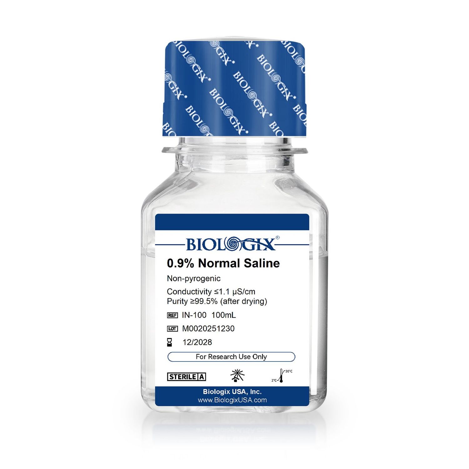 Biologix® 0.9% Saline Solution, 100mL/ Bottle