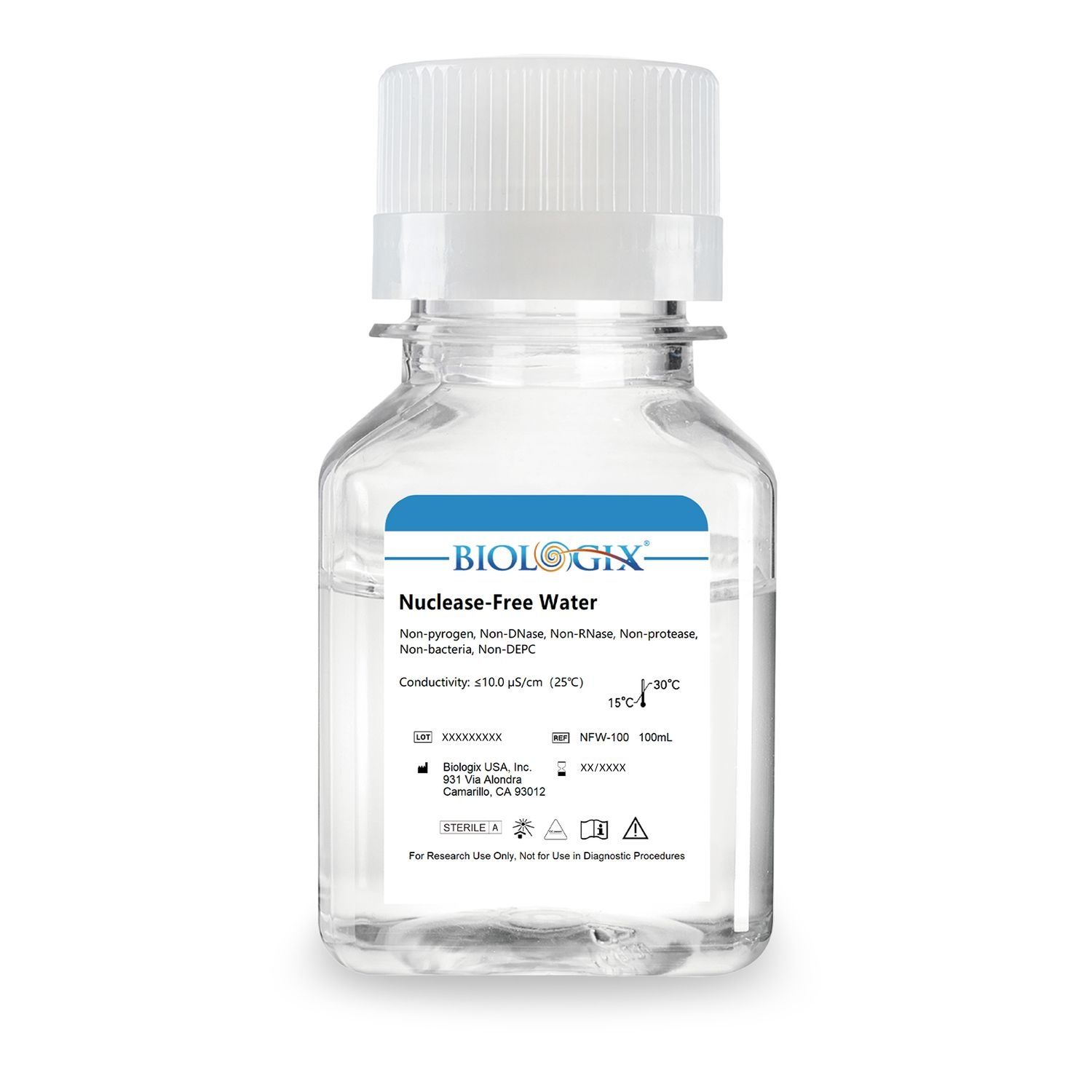 Biologix® Nuclease-Free Water, 100mL/ Bottle