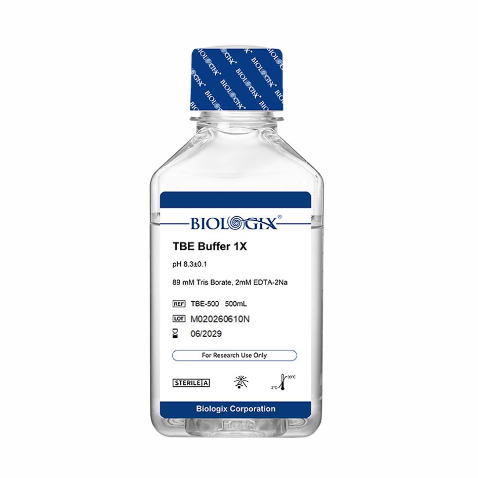 Biologix® TBE Buffer (1×), Tris-Borate-EDTA Electrophoresis Buffer, 500mL/Bottle