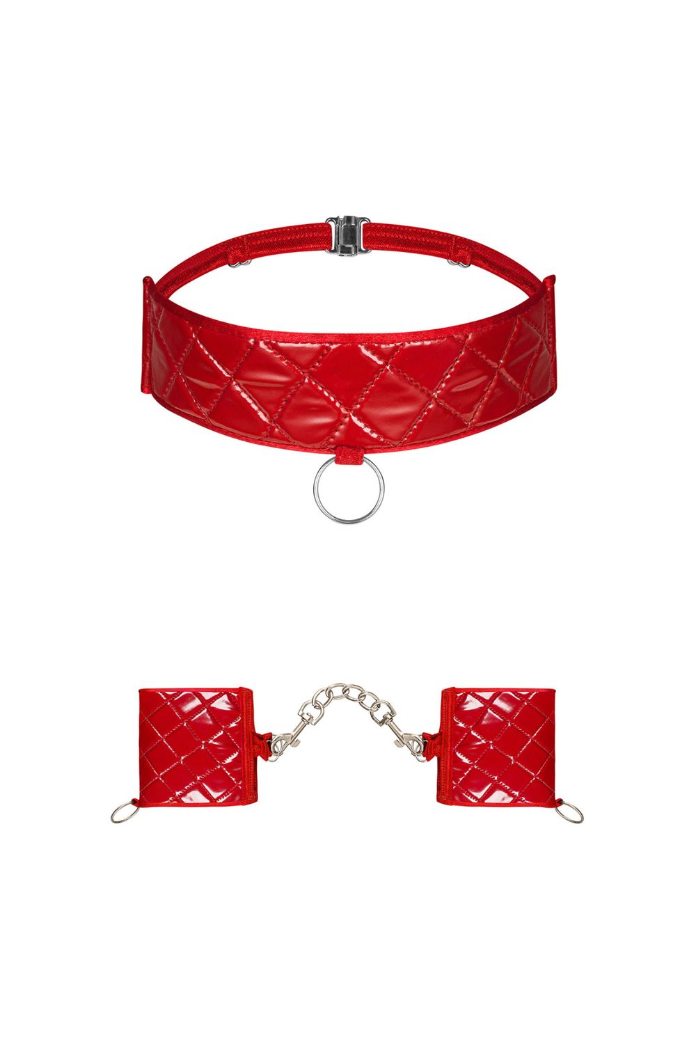 Σετ Cuffs &amp; Collar HUNTERIA Κόκκινο