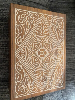 Wooden Tarot/Oracle Card Box with Pretty Design