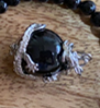 Obsidian dragon pendant