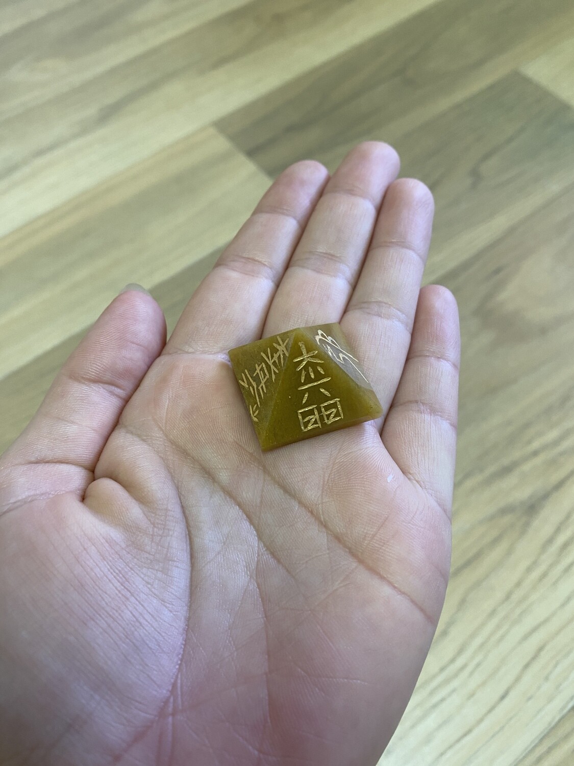 REIKI symbols Pyramid Yellow Jasper