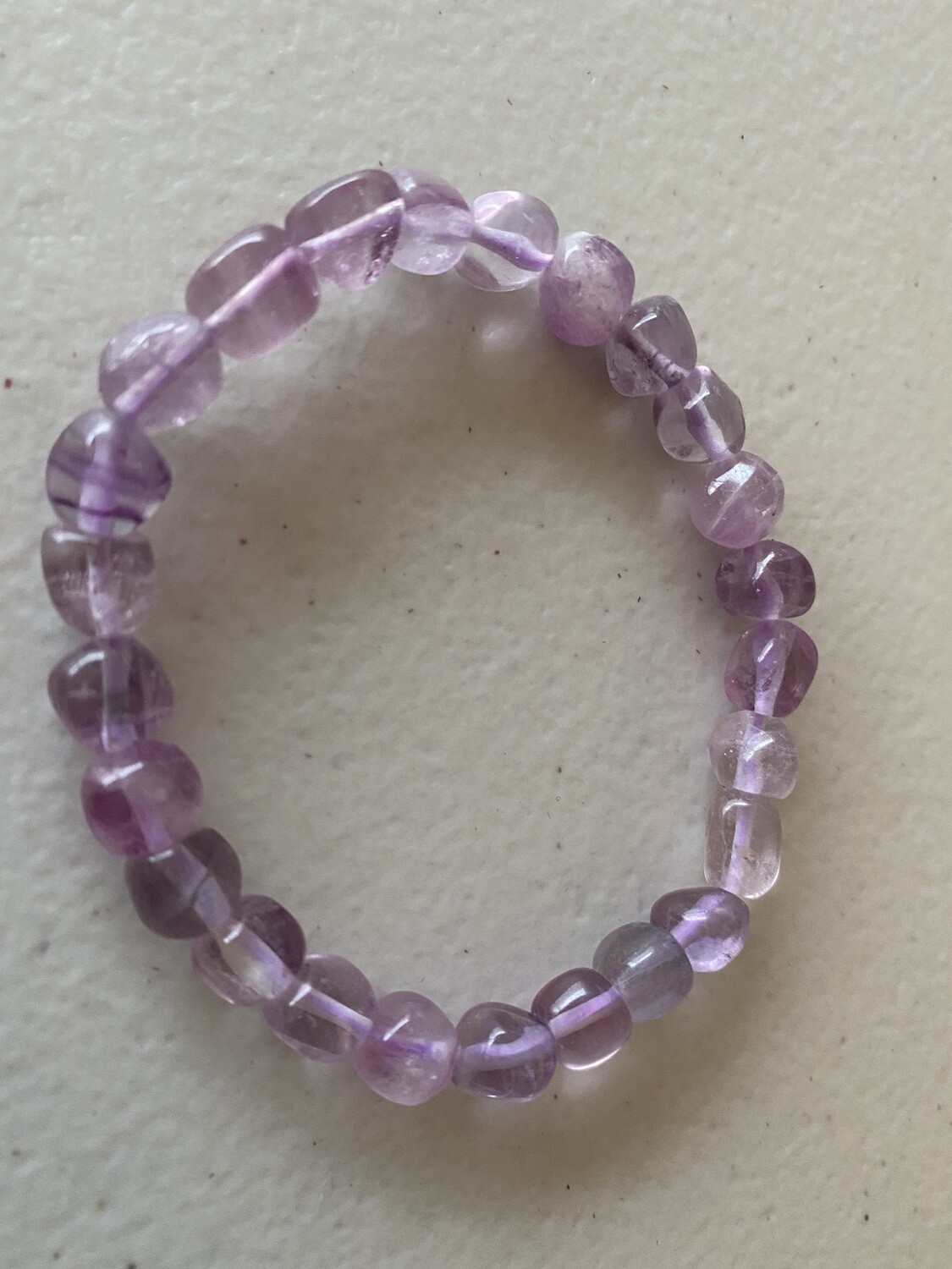 Lavender/ Lilac Fluorite Bead Bracelet