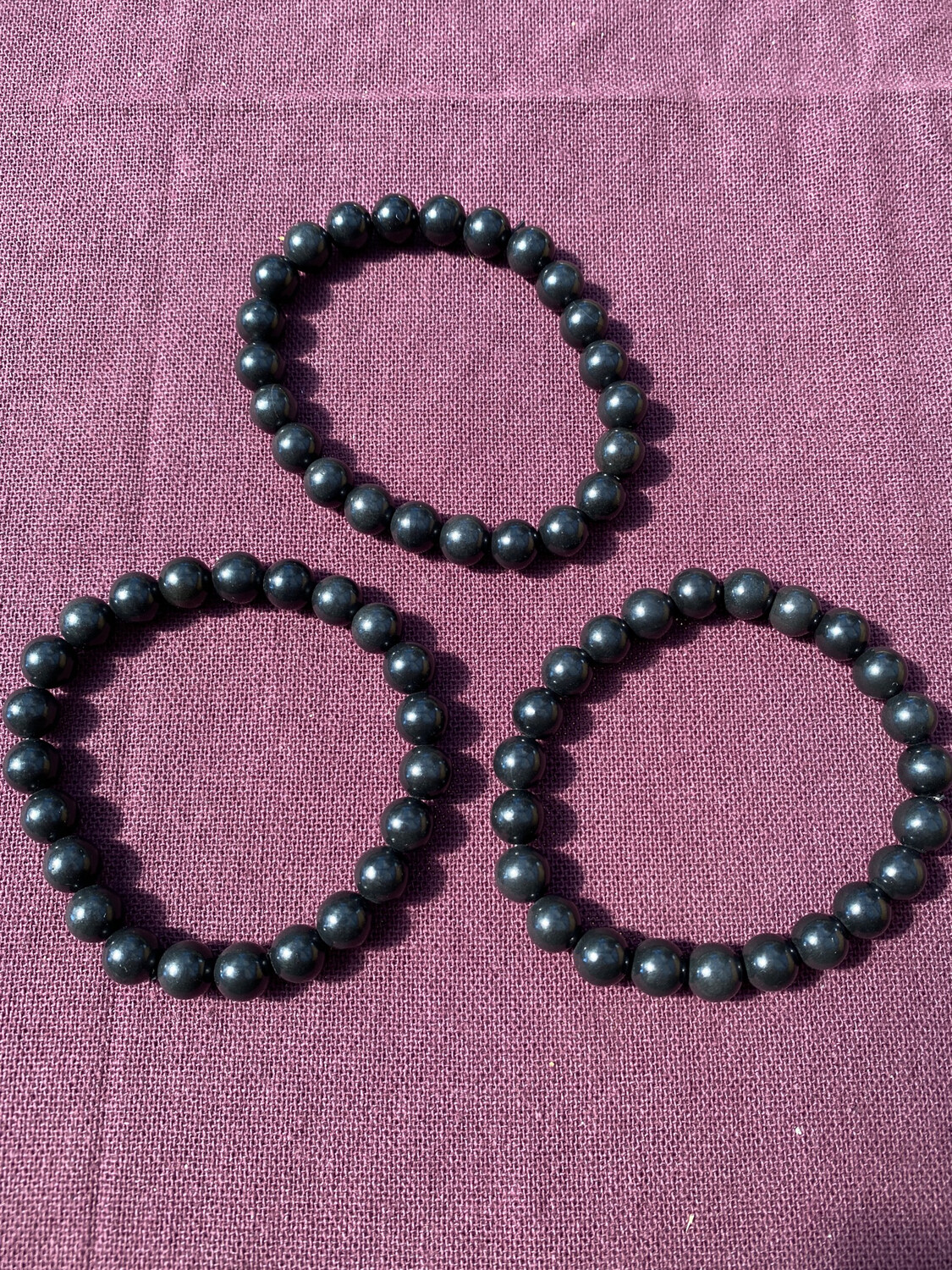 Shungite Bead (small bead) bracelet