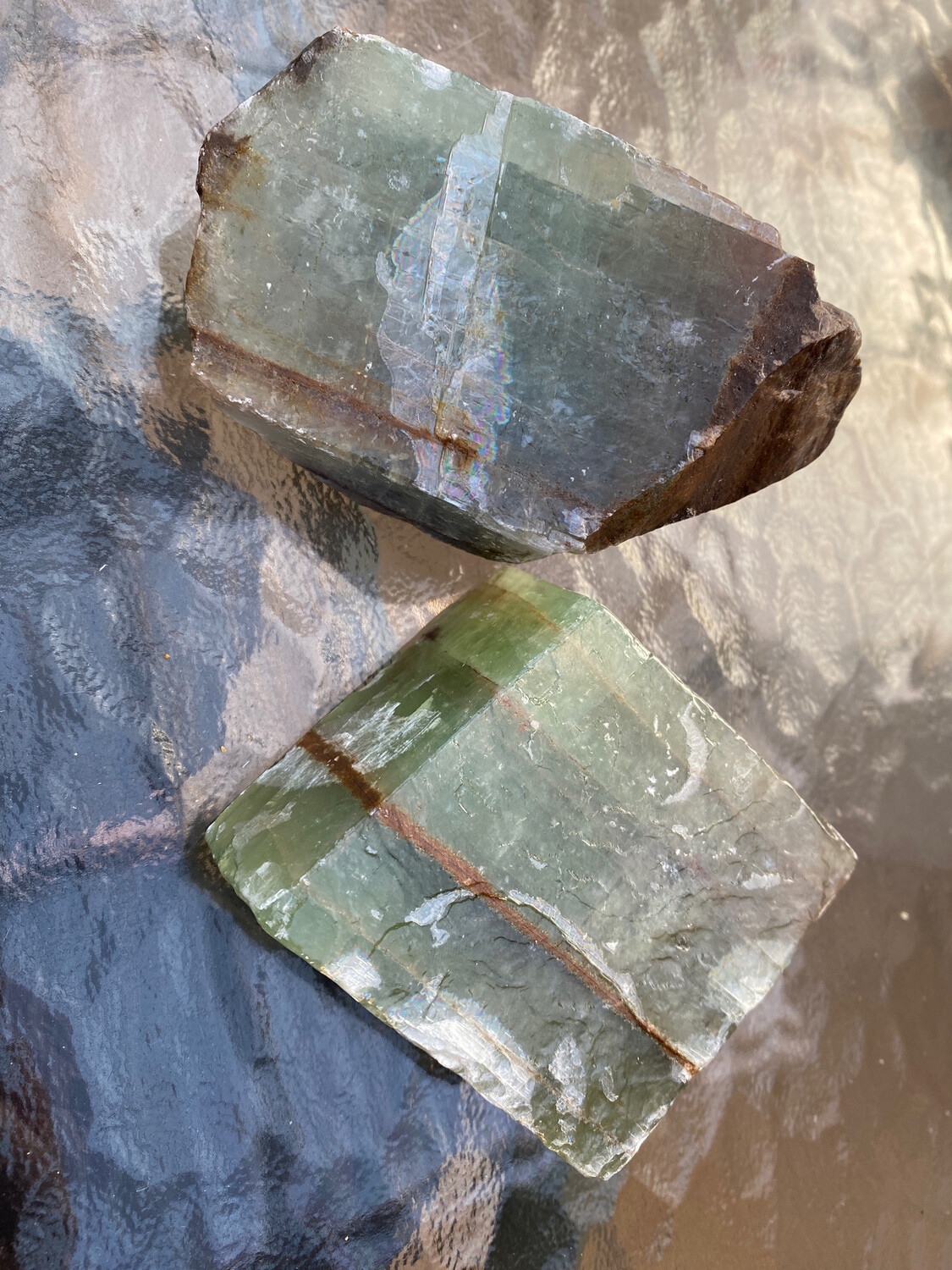 Green Calcite raw LARGE