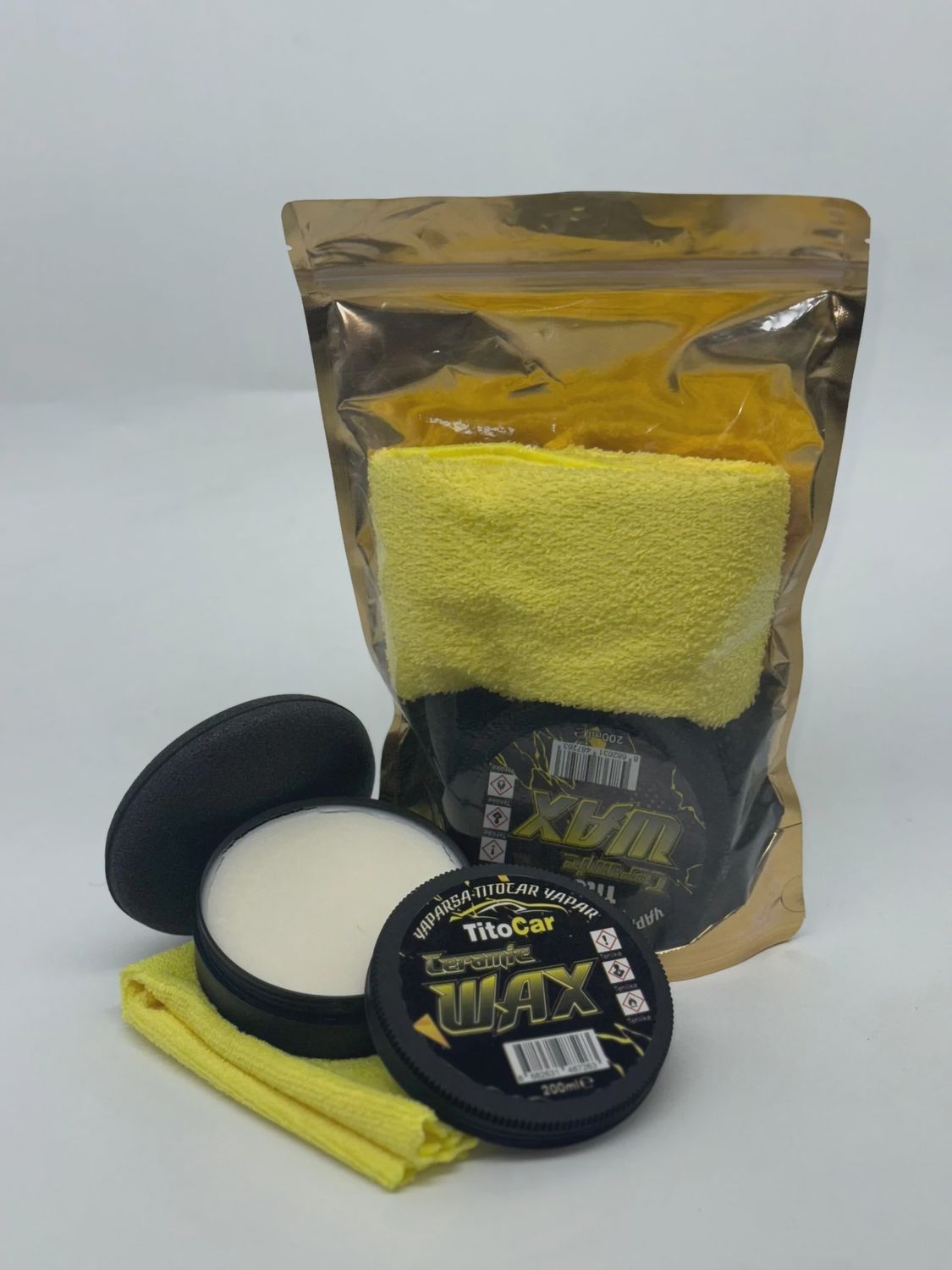 TitoCar Keramische Wax met Microvezeldoek en Pad 200 gr