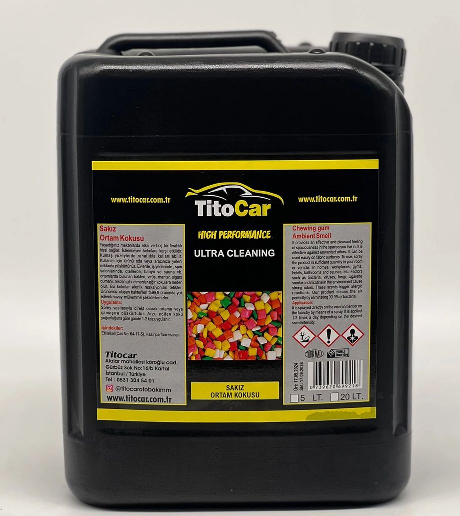 TitoCar Kauwgomgeur Luchtverfrisser 5 Liter