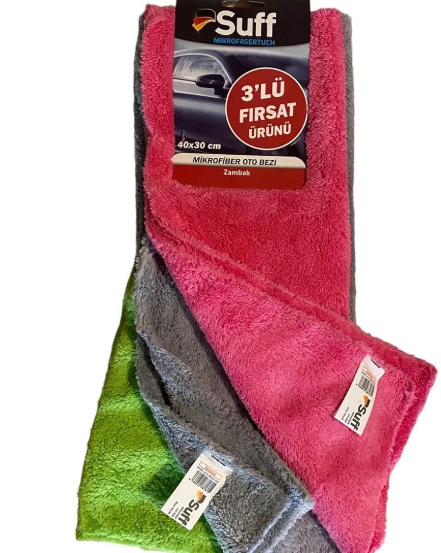 Suff 3-delige Actieset Microvezel Droogdoek (Orchidee) 40x30 cm (A07-4030-250)