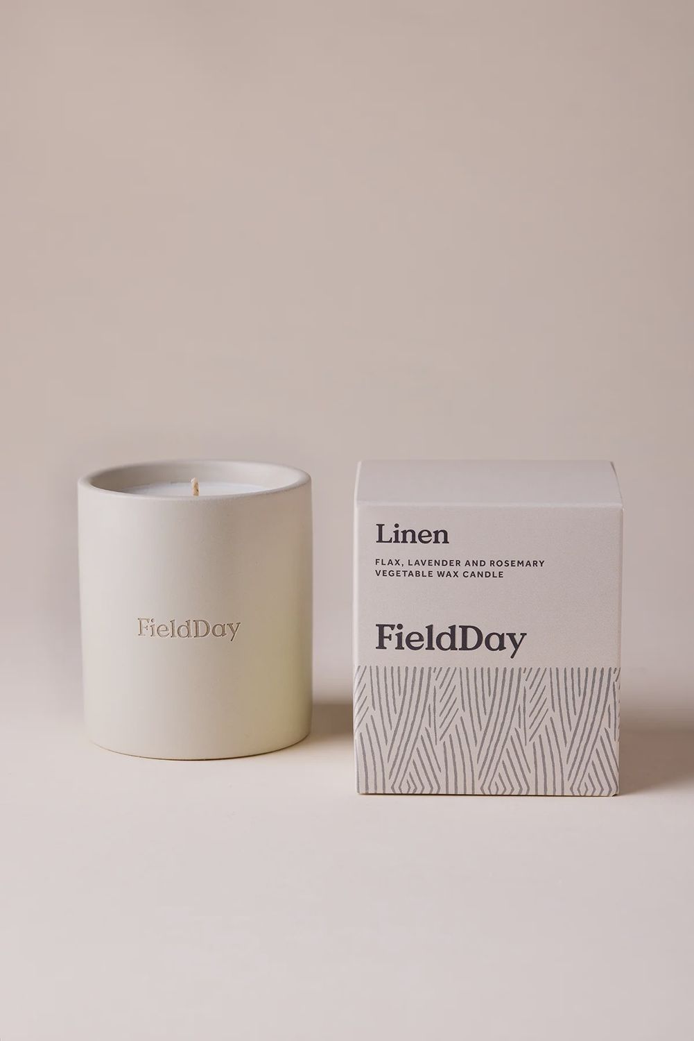 Classic LINEN Stoneware Candle