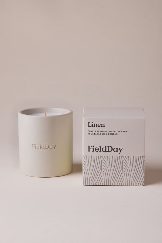 Classic LINEN Stoneware Candle