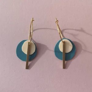 Kelly Drops, Colour: Teal &amp; Peach