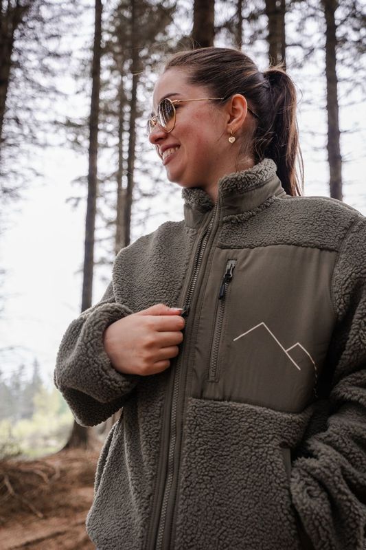 Explorer Fleece Jacket- 100% premium recycled fleece (Khaki)