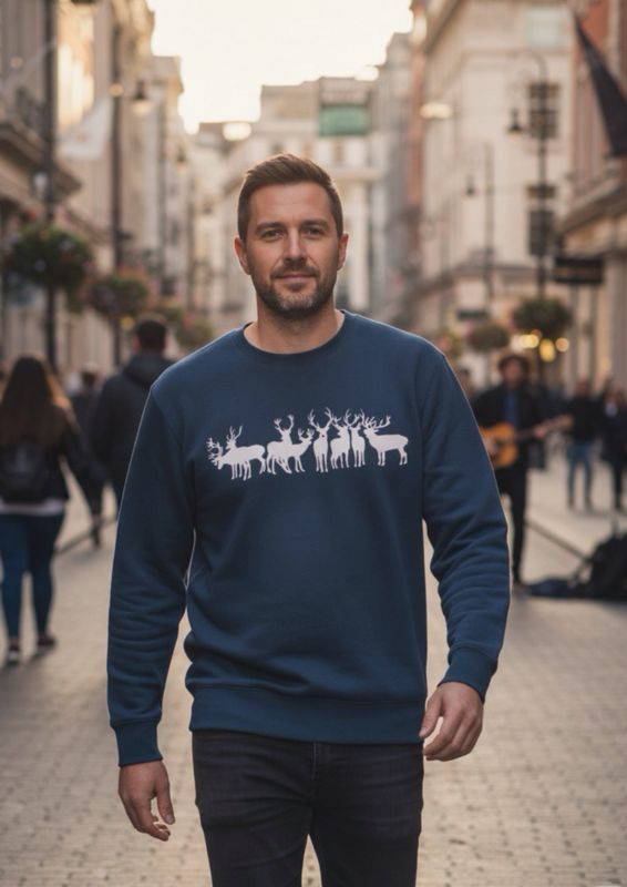 Christmas Reindeer Sweater - 100% organic cotton sweater