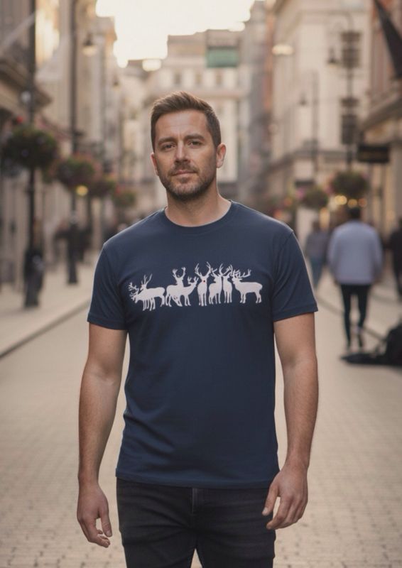 Christmas Reindeer - 100% organic cotton tshirt