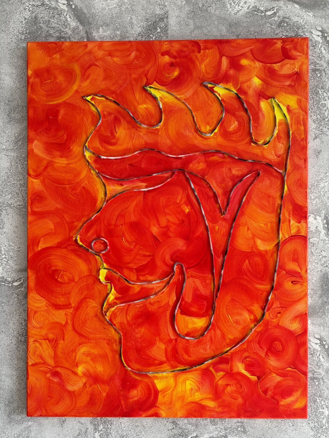 Obraz &quot;Ognisty podmuch&quot; 78x58