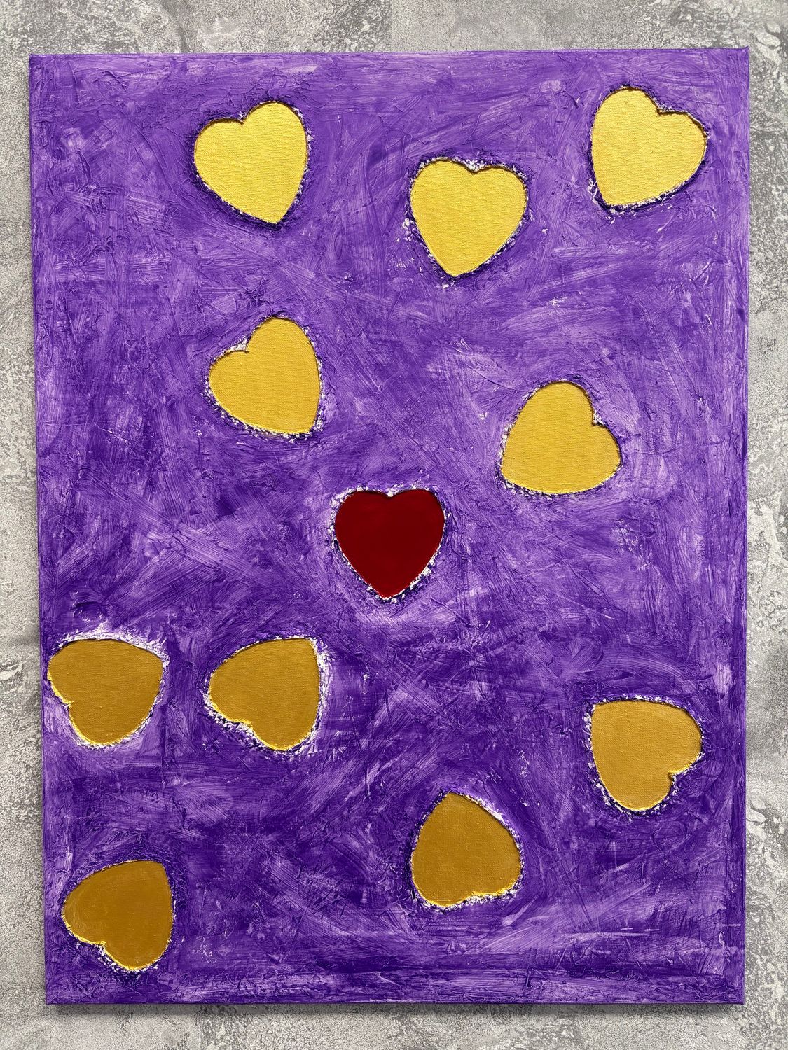 Obraz strukturalny &quot;Pola sercowe&quot; 78x58