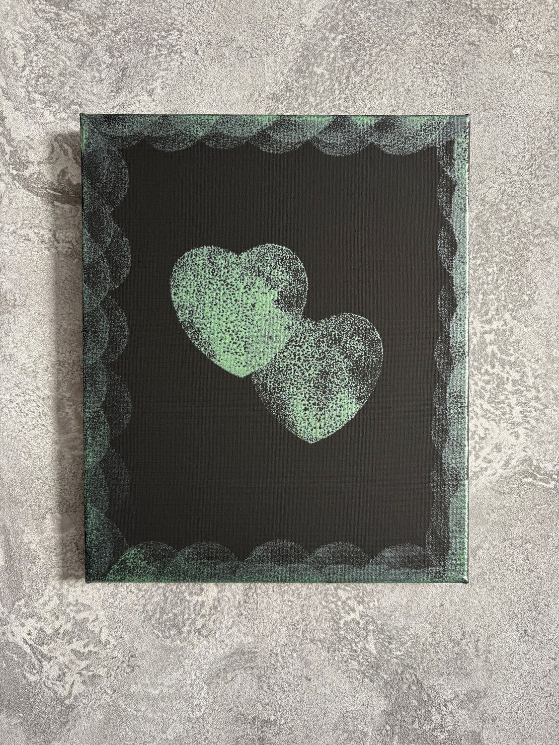 Obraz &quot;Miłość i przywiązanie&quot; 25x30 zielony