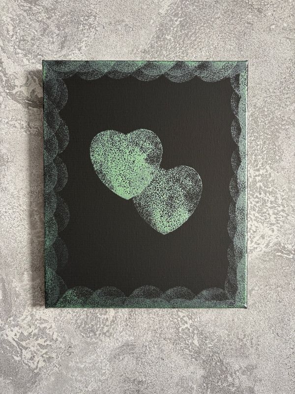 Obraz &quot;Miłość i przywiązanie&quot; 25x30 zielony