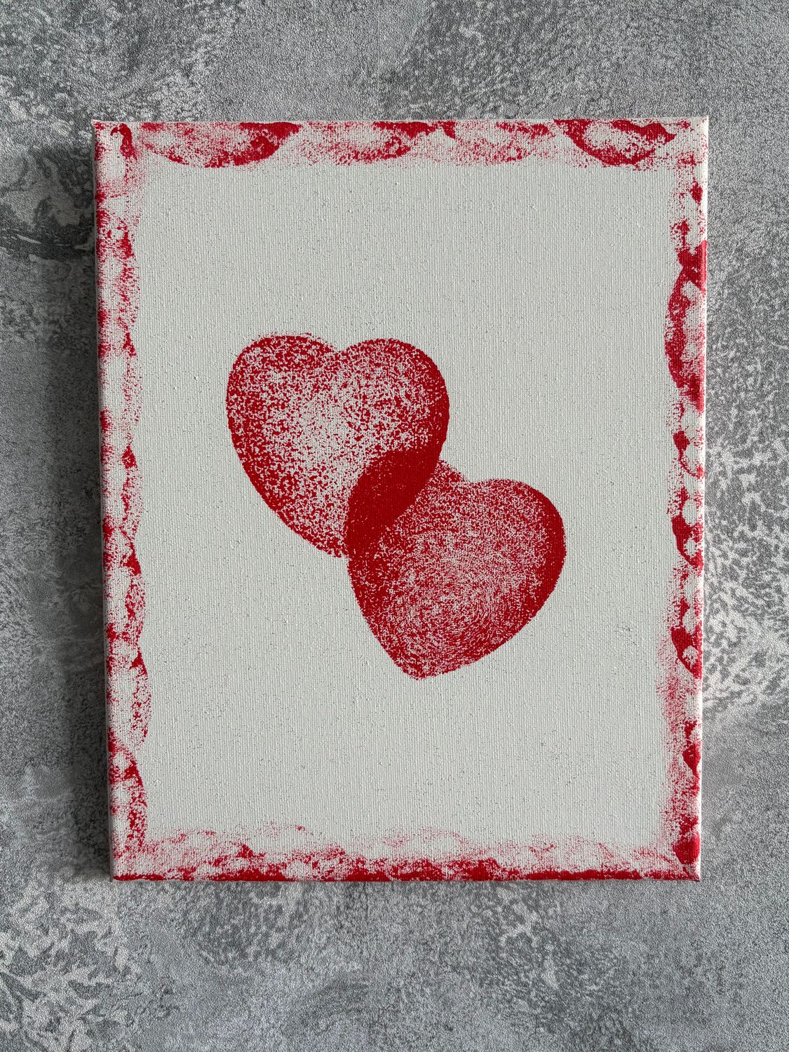 Obraz &quot;Miłość i przywiązanie&quot; 25x30 czerwony