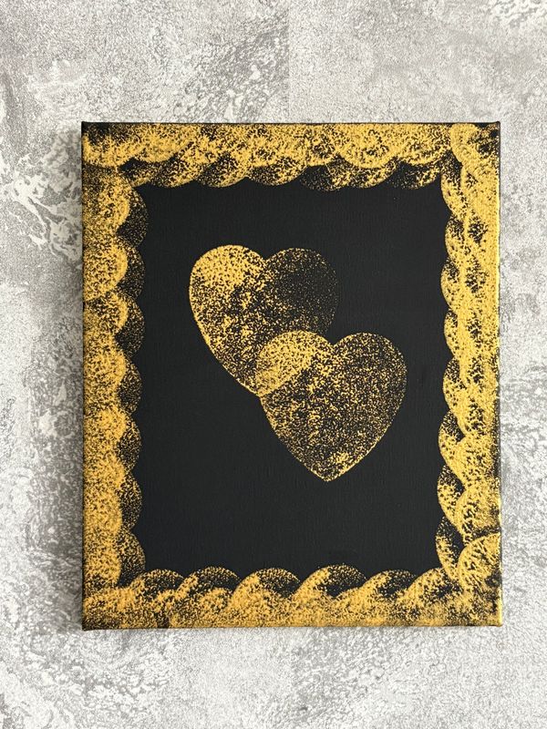 Obraz &quot;Miłość i przywiązanie&quot; 25x30 złoty