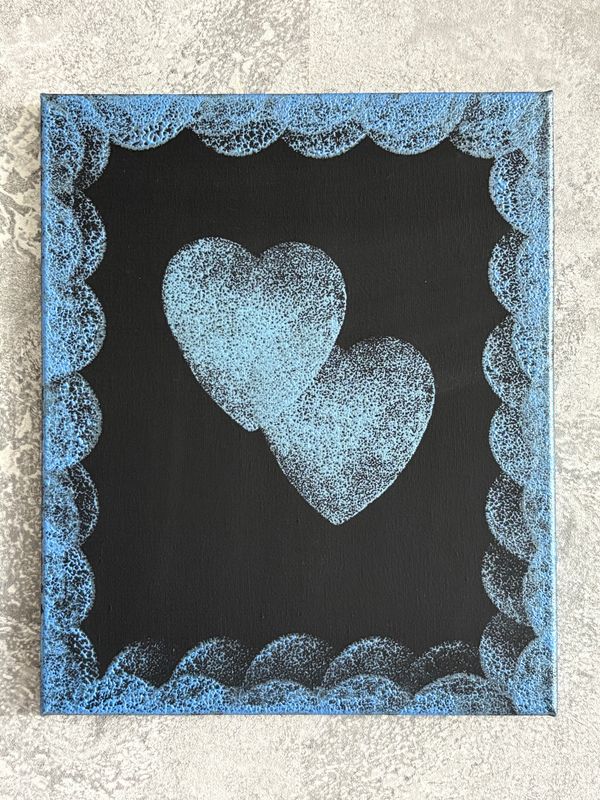 Obraz &quot;Miłość i przywiązanie&quot; 25x30 niebieski