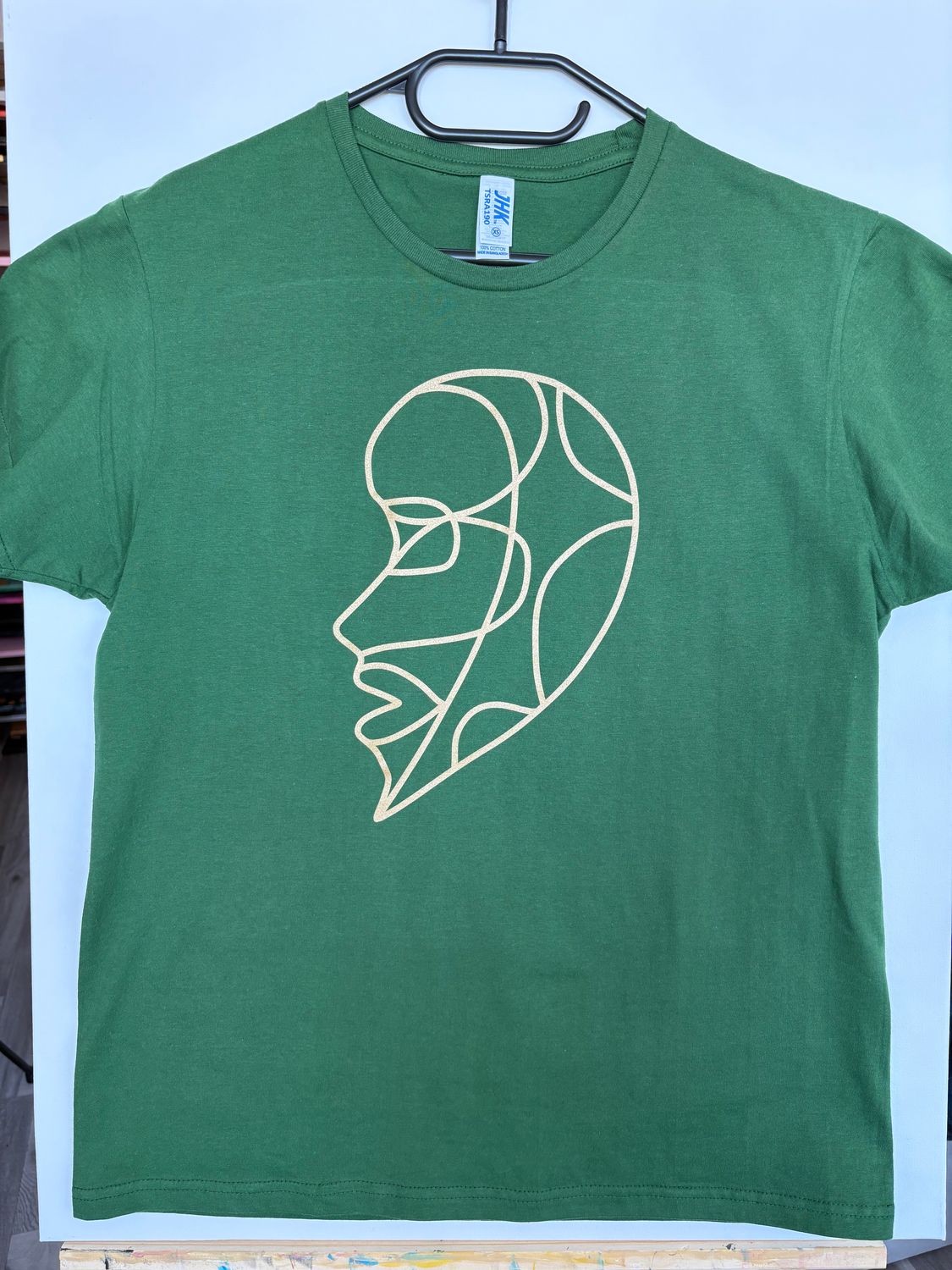 T-shirt MisArt unisex butelkowa zieleń XS