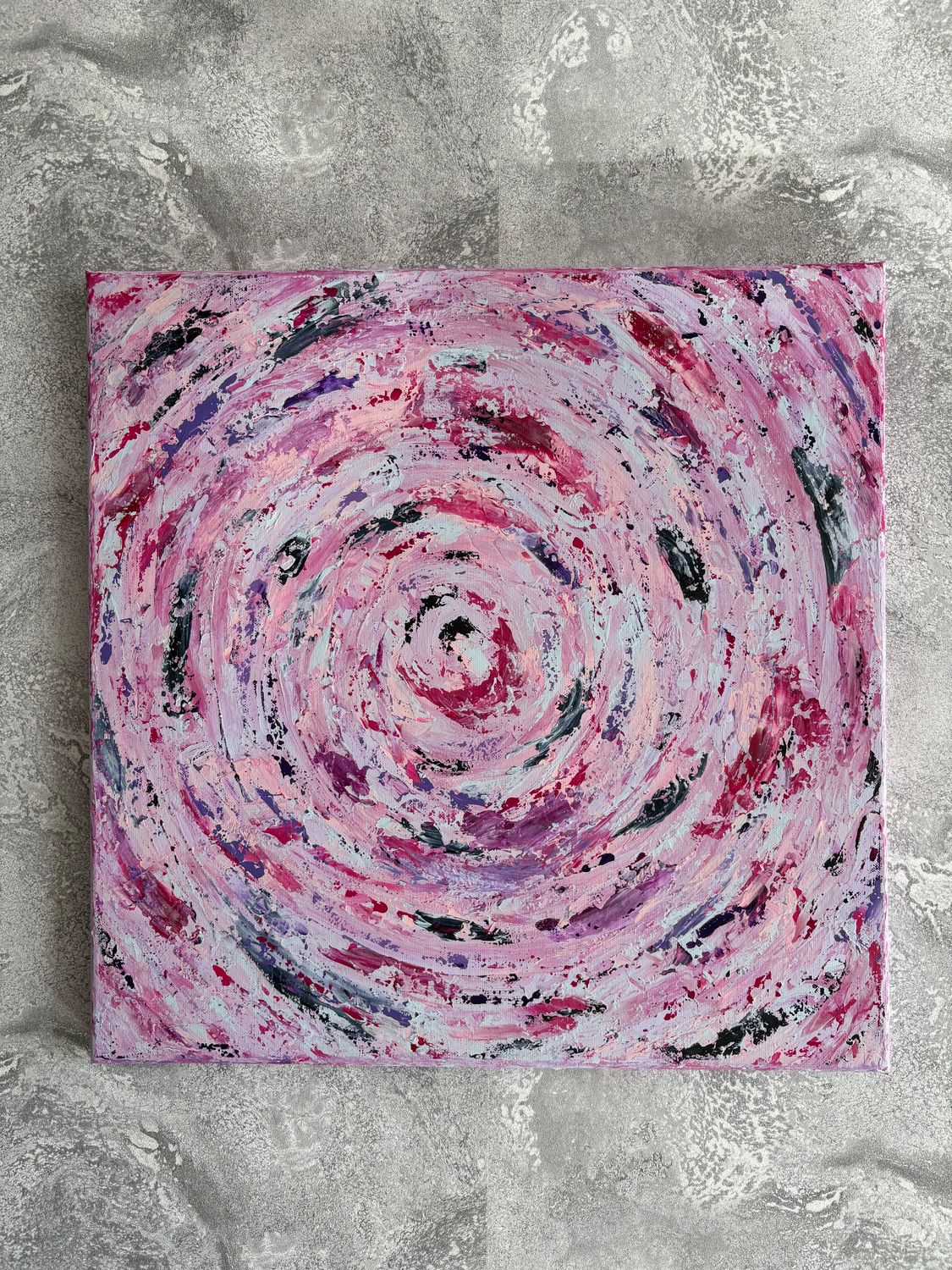 Obraz „Różowy Wir Emocji” 50x50