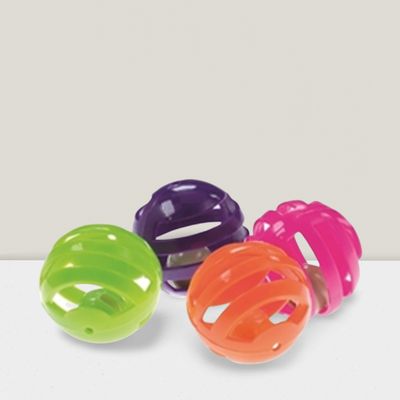 Plastic bal met bel - 4cm