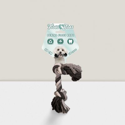 Floss Toss Dental Rope 2 Knot - 20 cm